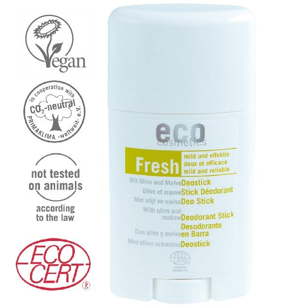 ECO Cosmetics Organik Zeytin Yaprağı ve Ebegümeci İçeren Doğal Stick Deodorant